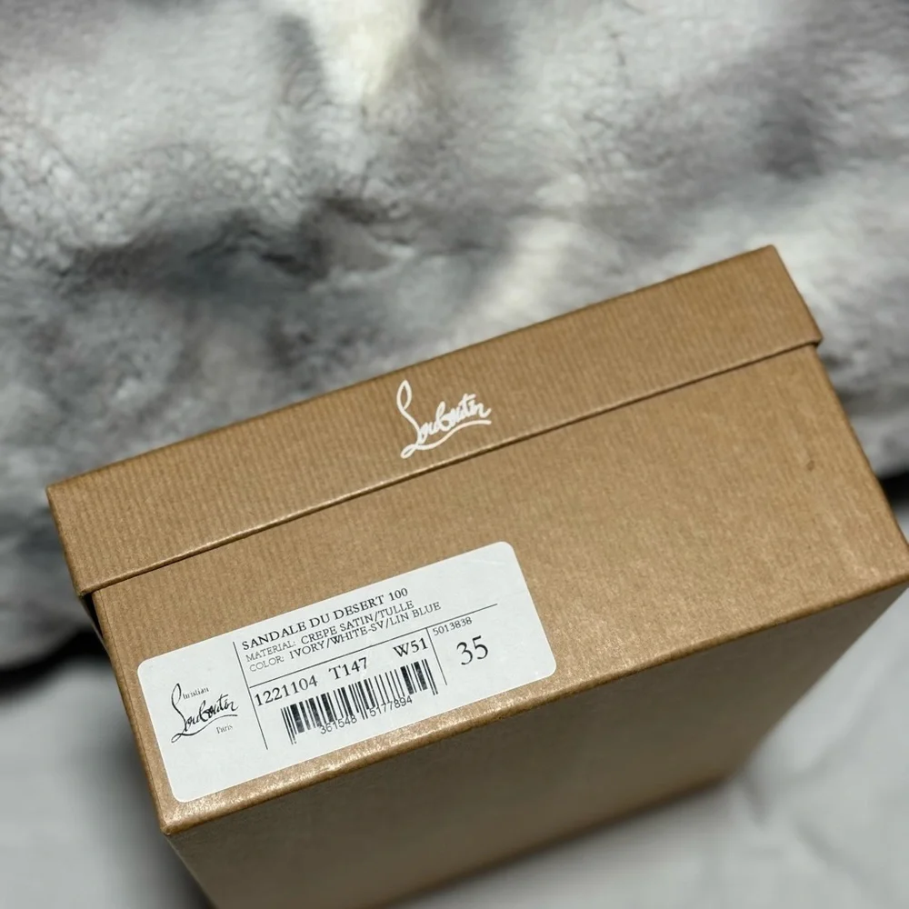 Christian Louboutin Crepe Satin Tulle
Sandale Du Desert 100 Ankle Wrap Sandals - Picture 5 of 5